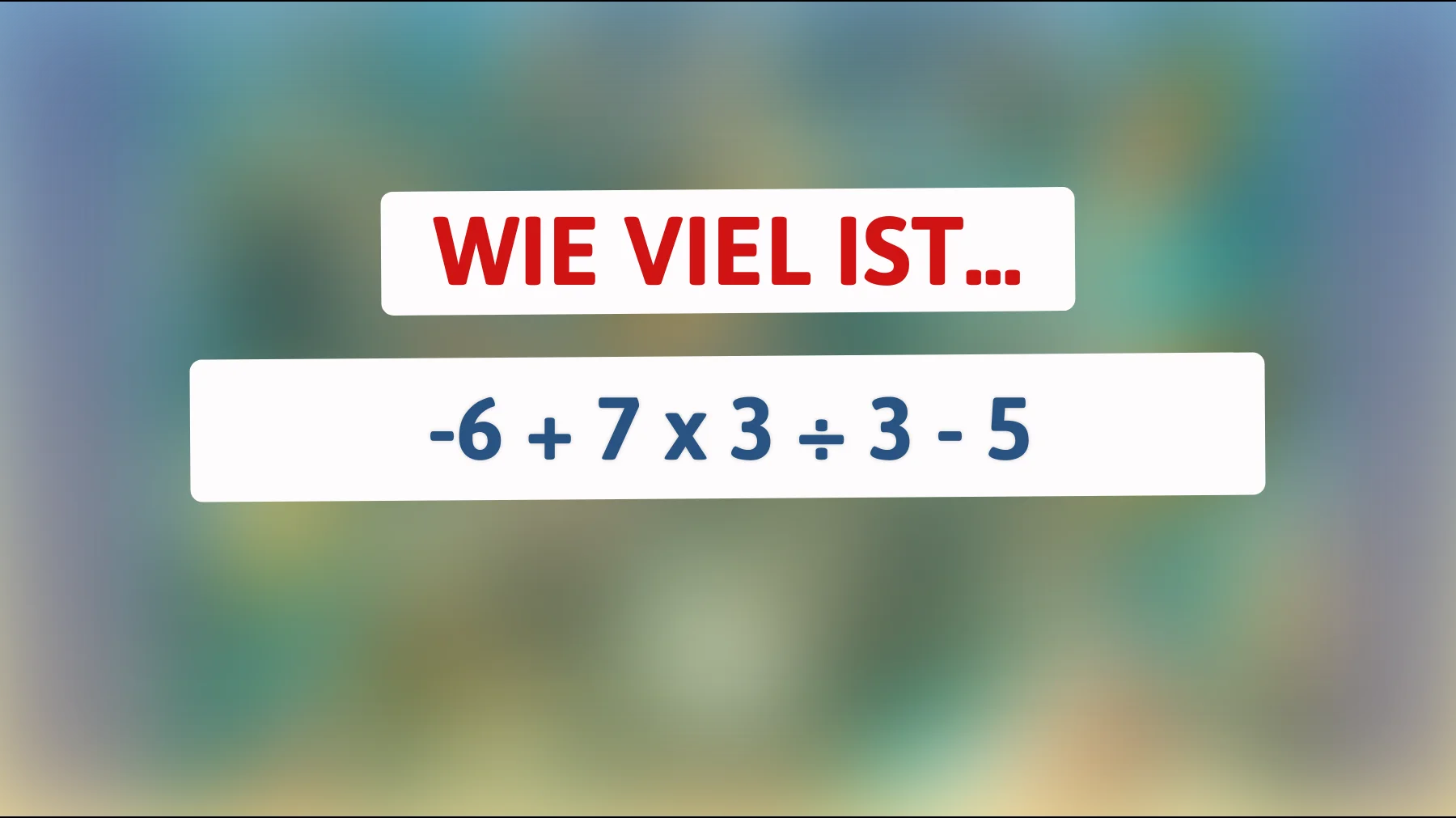 Nur für kluge Köpfe: Kannst du das scheinbar einfache Rätsel lösen, das viele in die Irre führt? Finde heraus, ob du zur Elite gehörst!"